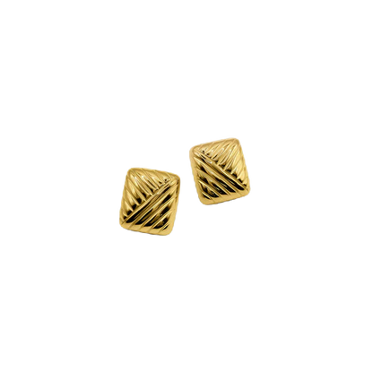 CUSHION EARRINGS GOLD