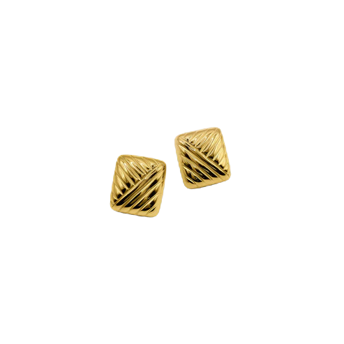CUSHION EARRINGS GOLD