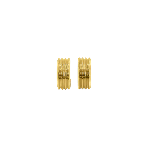 MINI RIBBED HOOPS GOLD