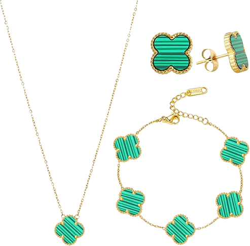 Clover Charm Set - Green Radiance
