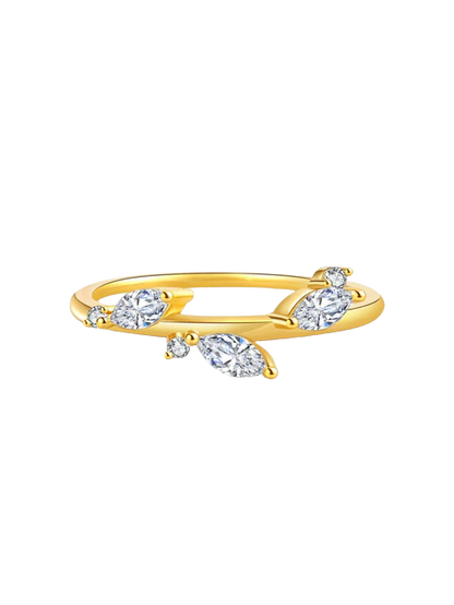 Vanya Leaf Zirconia Band Ring