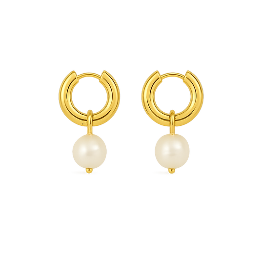 PEARL DROP EARRINGS GOLD