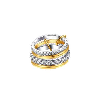 Ramona Rhinestone Stacked Ring