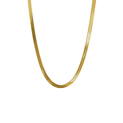 GOLD TEXTURED NECKLACE 50MM