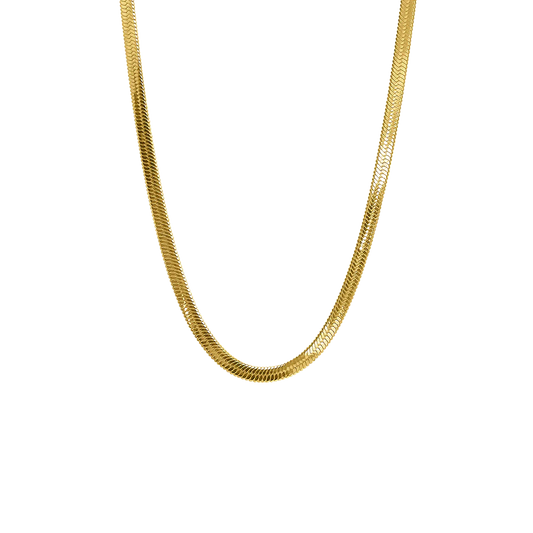 GOLD TEXTURED NECKLACE 50MM