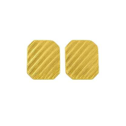 RIBBED EARRINGS GOLD