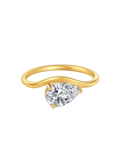Zarina Pear-Cut Zirconia Band Ring