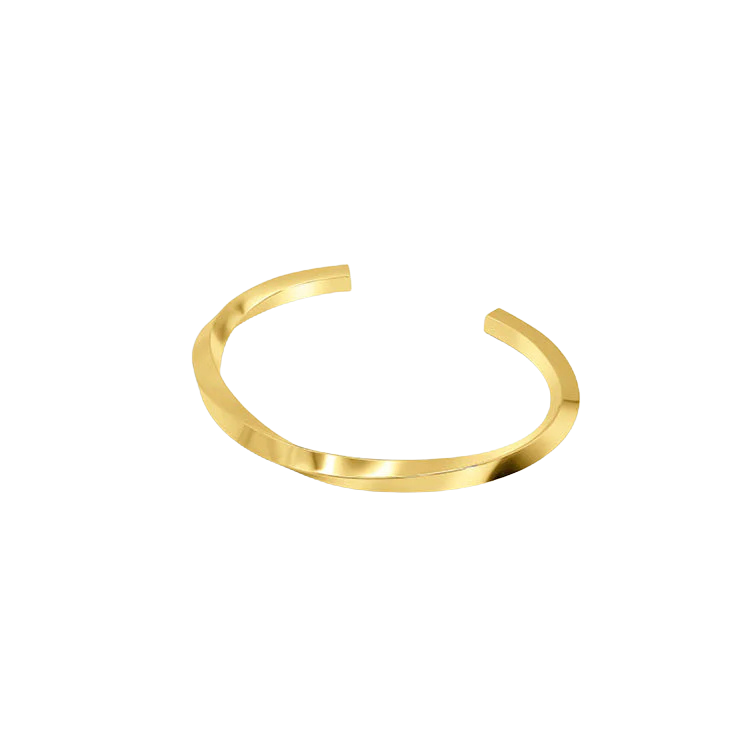 WAVE CUFF BANGLE GOLD