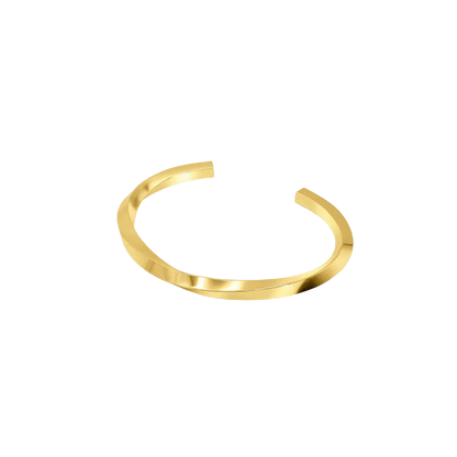 WAVE CUFF BANGLE GOLD