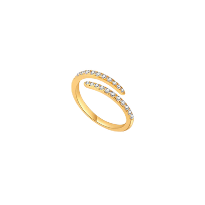Lydia Twirl Pavé Ring