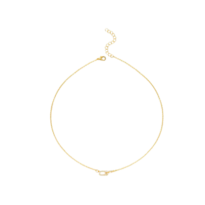 Gwen Interlocking Zirconia Chain Necklace