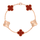 DELUXE CLOVER BRACELET – RED & ROSE GOLD