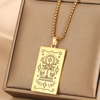 GOLDEN TAROT CARD NECKLACE