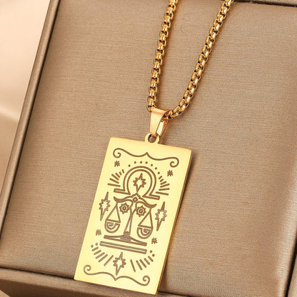 GOLDEN TAROT CARD NECKLACE