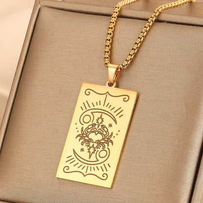 GOLDEN TAROT CARD NECKLACE