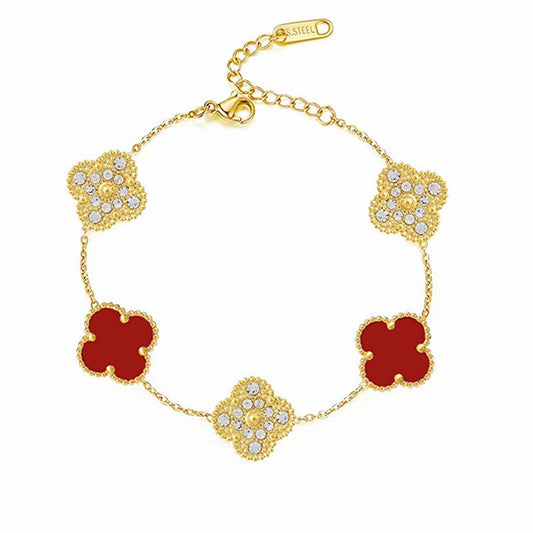 DELUXE CLOVER BRACELET – RED