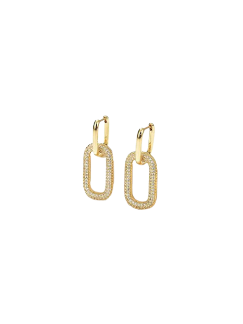 Elysia Sparkling Pavé Link Hoops
