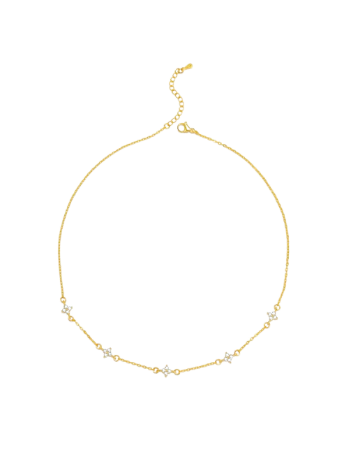 Dina Flower Zirconia Necklace