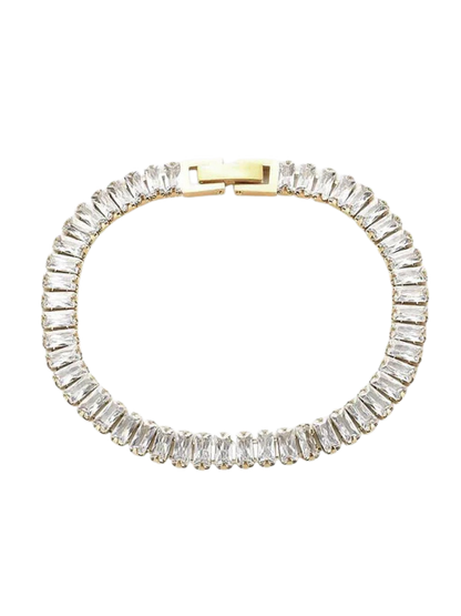 Baguette Cut Zirconia Tennis Bracelet