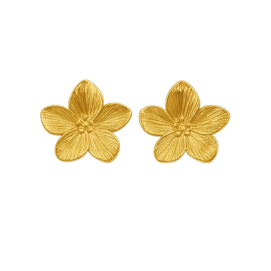 FLOWER EARRINGS GOLD