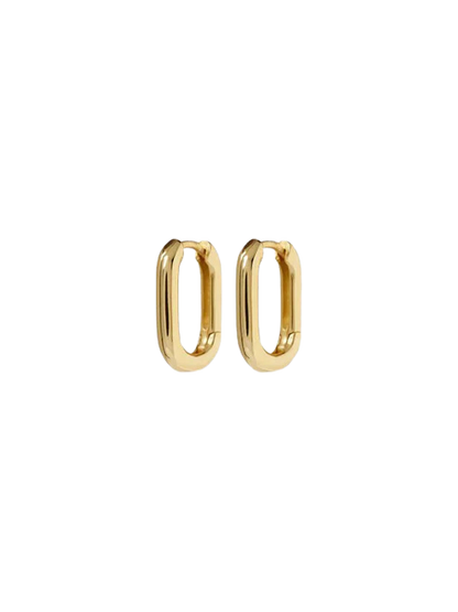 Emery Oval Mini Hoops Earrings