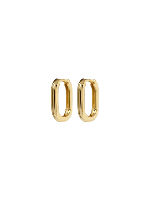 Emery Oval Mini Hoops Earrings