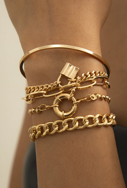 Gold Bracelet Layering Set