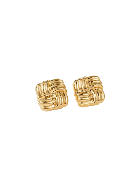 Paris Luxe Square Stud Earrings