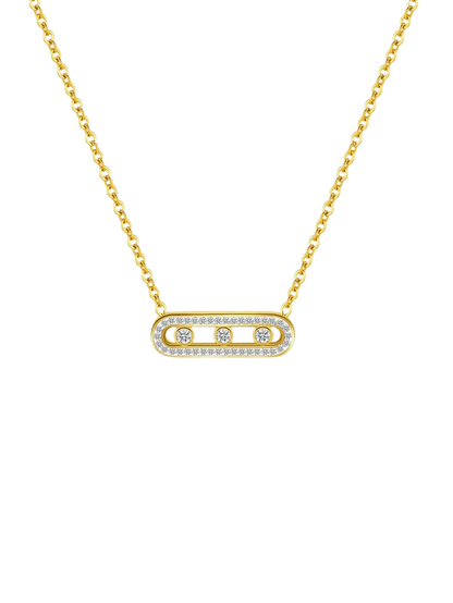 Melissa Triple Zirconia Pendant Necklace