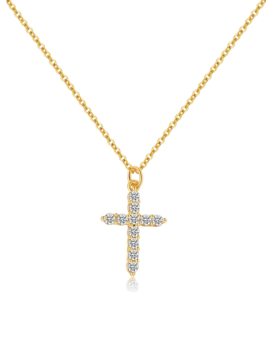 Ariadne Zirconia Cross Pendant Necklace