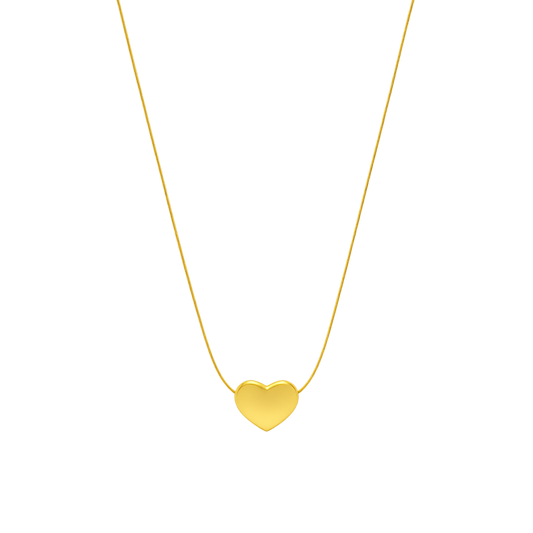 Mini Heart Pendant Necklace - Gold