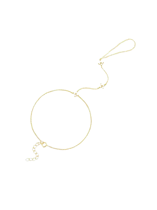 Cora Flower Rhinestone Handchain