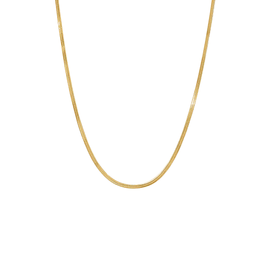 GOLD TEXTURED NECKLACE 2MM