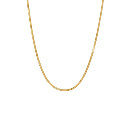 GOLD TEXTURED NECKLACE 2MM