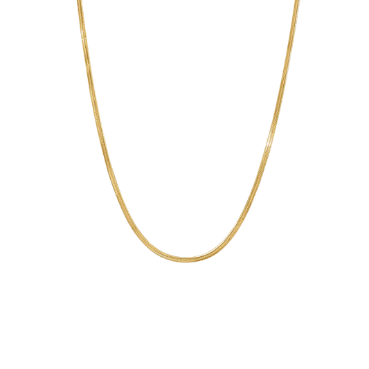GOLD TEXTURED NECKLACE 2MM