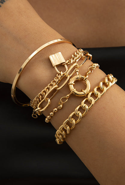 Gold Bracelet Layering Set