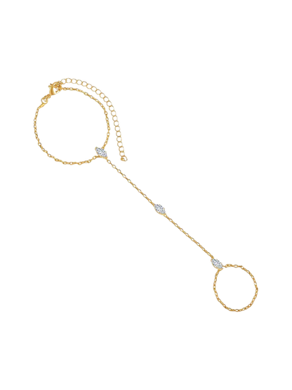 Marquise Zirconia Link Hand Chain