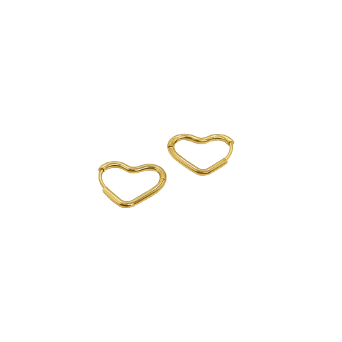MINI HEART HOOPS GOLD