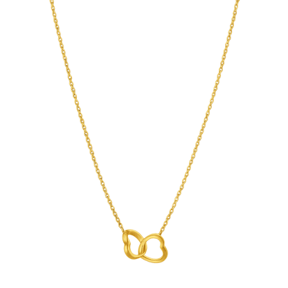 Interlock Heart Necklace - Gold