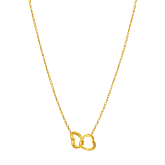 Interlock Heart Necklace - Gold