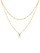 Elora Double Layer Zirconia Pendant Necklace
