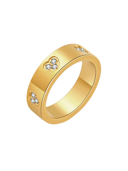 Serrah Heart Rhinestone Band Ring