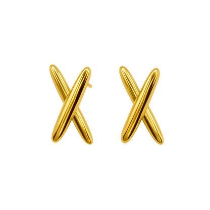Kiss Earrings - Gold