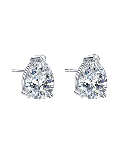Kath Pear Cut Zirconia Stud Earrings
