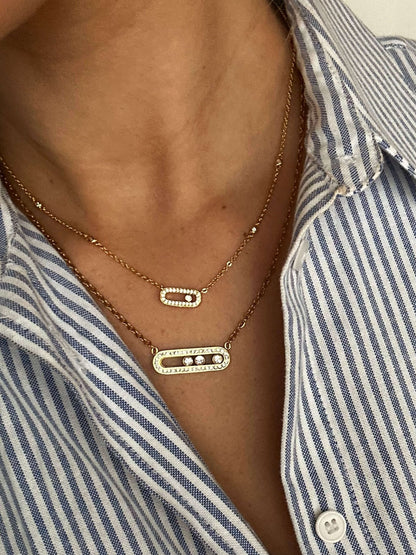 Melissa Triple Zirconia Pendant Necklace