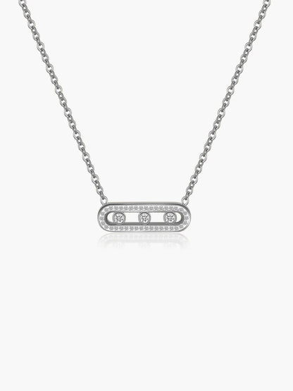 Melissa Triple Zirconia Pendant Necklace